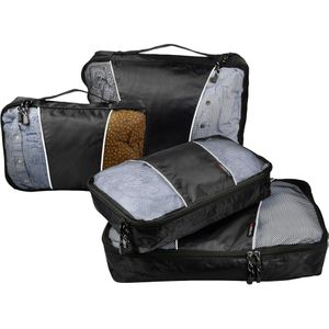 Monolith Koffer-Organizer 2558, schwarz, Set, 4-teilig, mit Reißverschluss & Tragegriff