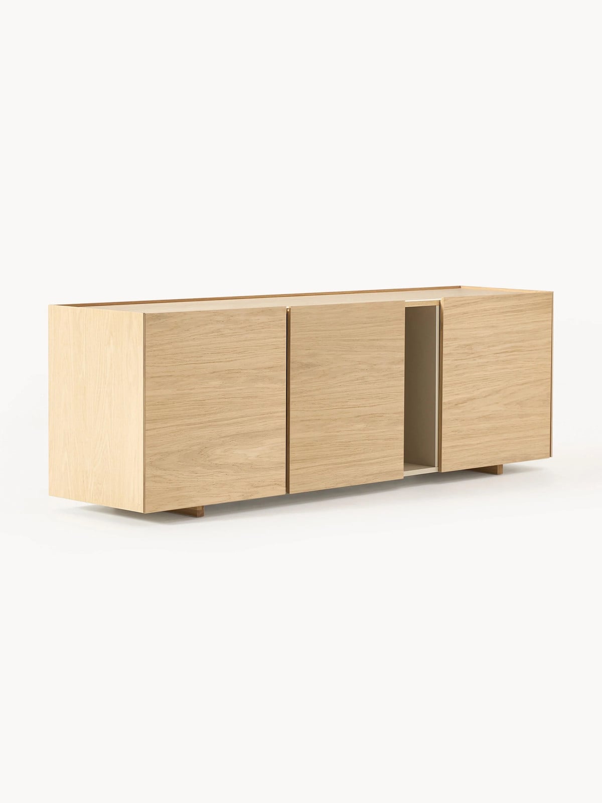Westwing Collection Houten dressoir Larsen modern met soft-close lades Breedte: 200 cm