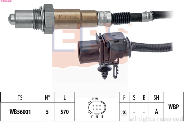 Eps Lambdasonde 1.998.408 Für Alfa Romeo Jeep Ford Land Rover