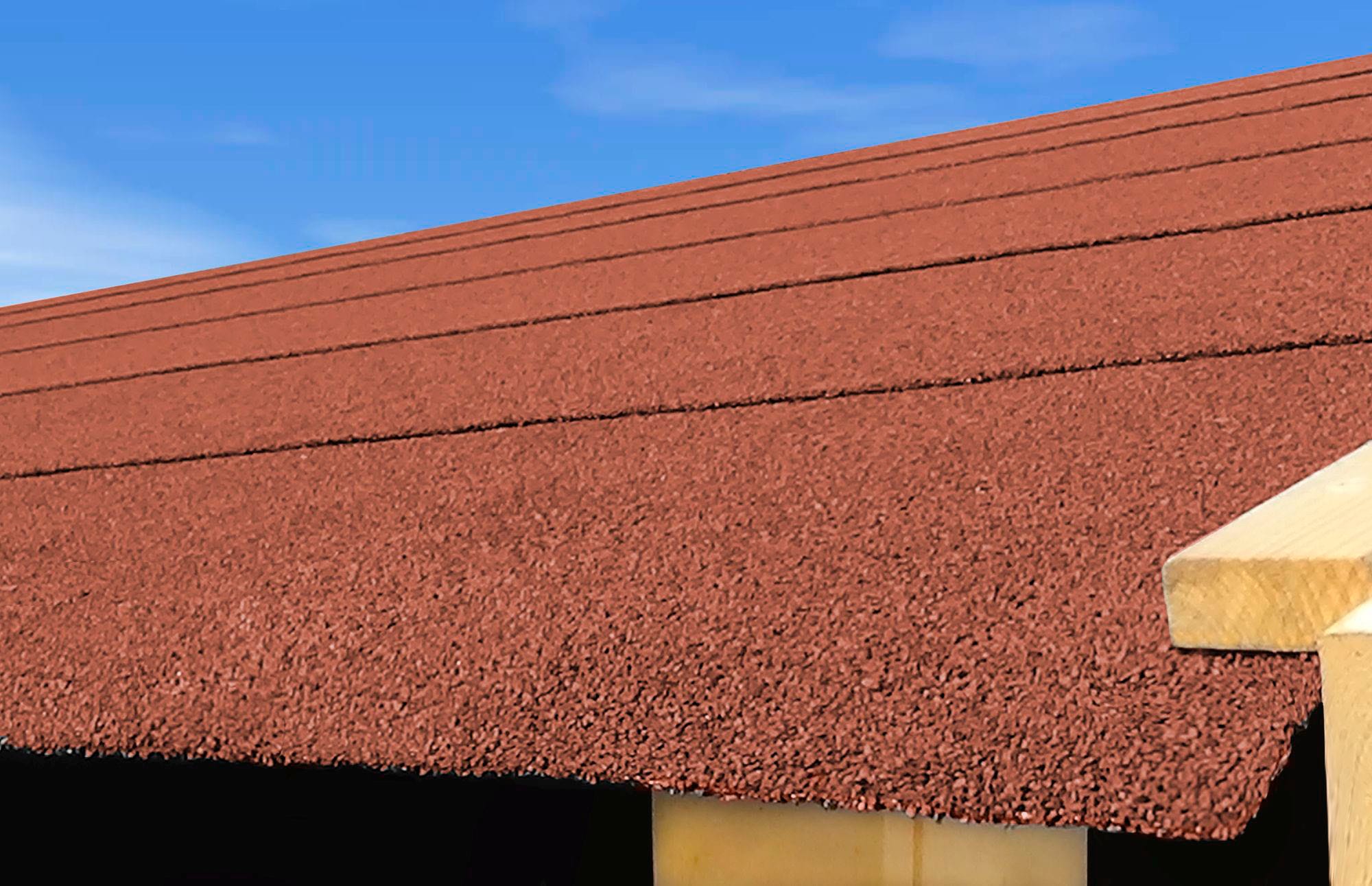 Dachbahn KARIBU, rot, Dachpappen, Dachbahn, selbstklebend, 0,5 m breit, 2,5 qm, rot