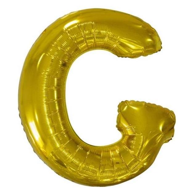 Riethmüller Grosser Buchstabe G Gold Folienballon N34 verpackt (5x) (9909582)