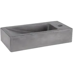 Differnz, Waschbecken, Doni – Fontein beton donkergrijs – 36 x 16 x 8 cm (38.251.30) (160 mm, 360 mm)