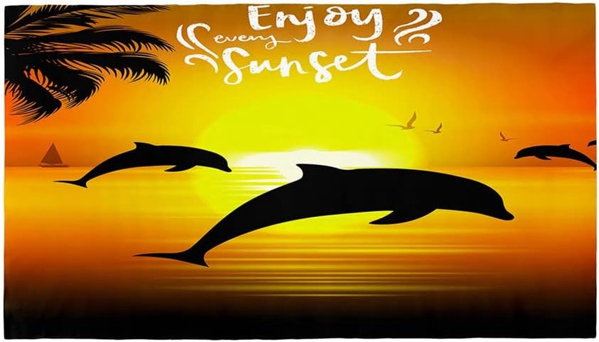 Microvezel Strandlaken Zonsondergang - Groot Badlaken - 80 x 180 cm