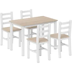 ESSGRUPPE Kiefernholz Natur Weiß