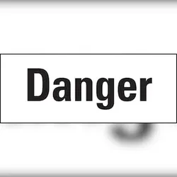 Gefahrstoffetiketten, Signalwort: Danger, Etiketten einzeln - 90x35 mm Folie selbstklebend