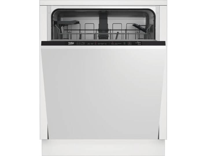 Beko BDIN16420 Vollintegrierte Geschirrspülmaschine/Verschiebbarer Besteckkorb/Spülmittelfach mit Schiebeverschluss/Selbstjustierende Türfeder/14 Maßgedecke