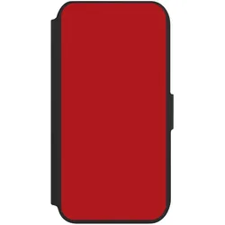 Nivocase Klapphülle für Apple iPhone 8 Handyhülle aus Kunst Leder NIVOflip schwarz Farbe Rot einfarbig (Apple iPhone 8), Smartphone Hülle, Rot, Schwarz
