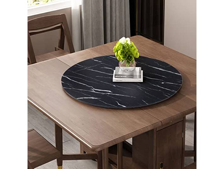 60/70/80cm Lazy Susan Drehteller Aus Holz, Esstisch Drehteller, Runder Drehplatte Servierplatte, Großer Drehscheibe, Rundes Drehbares Tablett, Küchen-Drehteller, Nur Drehscheibe ( Color : A , Size : 8