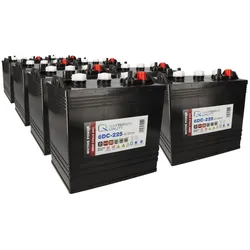 8x Q-Batteries 6DC-225 6V 225Ah Deep Cycle Traktionsbatterie