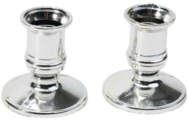 Uplift Essentials Taper Candle Rod Holders silver