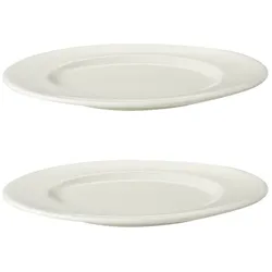 Maastricht Porselein Maastricht Porzellan Teller Lux 21 cm Offwhite Porzellan 2 Stück