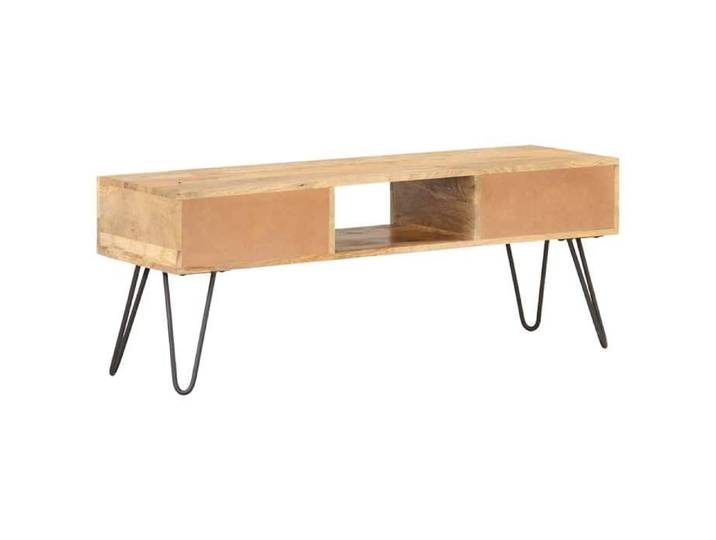 Soldes d'automne Meuble Télévision Brun - ARMOIRE TV 120x35x45cm - Bois solide de manguier 115 418526517340