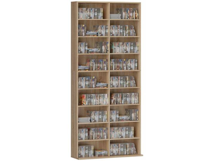 Rangements pour CD et DVD 18 compartiments capacité max. 640 CD