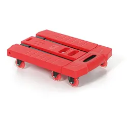 Transportplattform, verstellbar, 6 Räder, rot