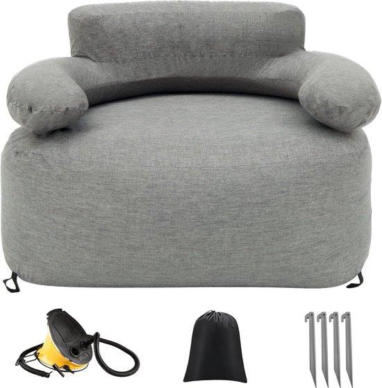 Famanu Aufblasbare Bank - Ergonomisches Design, Vielseitig Einsetzbar - Grau