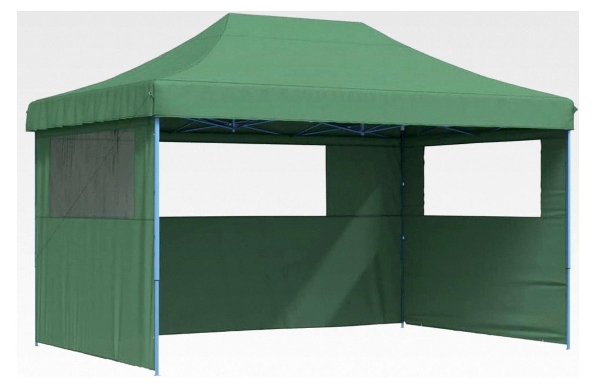 Faltbares Party- und Gartenzelt mit 3 Seitenteilen, Pavillon für Hochzeit, Festival und Party, Grün
