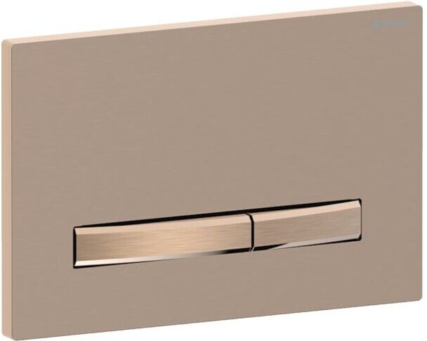Geberit Sigma 50 Square Betätigungsplatte 115670QB2 Deckplatte rotgold gebürstet, Platte/Taste rotgold, für 2-Mengen-Spülung