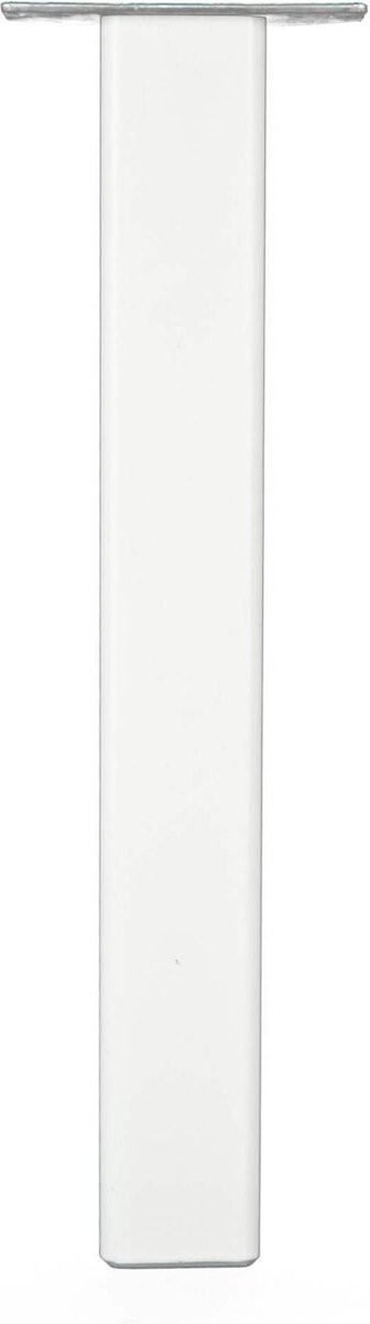 Witte vierkante meubelpoot van 40 cm