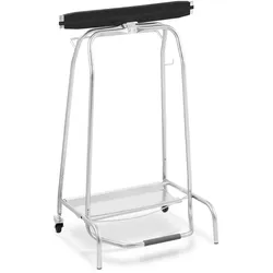 Helloshop26 - Silberner pedalbetriebener Müllwagen mit 2 Lenkrollen und Bremse 14_0005899