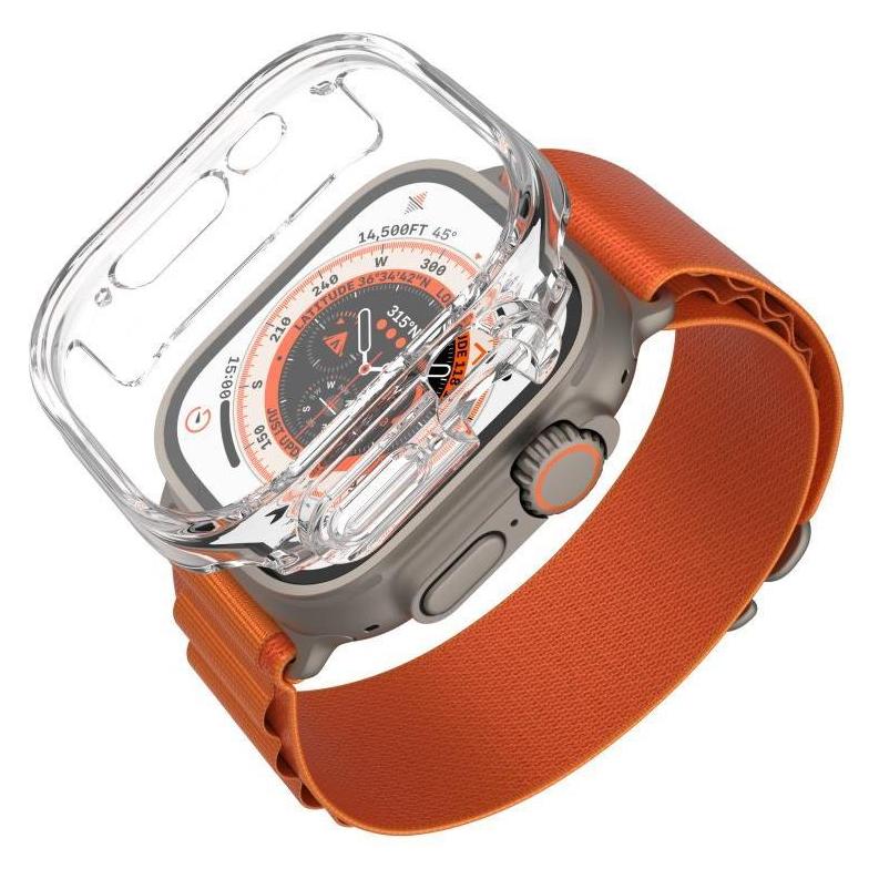 Fixed Koffer mit Schutzglas Apfel Watch Ultra 49 mm/Ultra 2 49 mm, transparent (FIXPUW2-1029-TR)