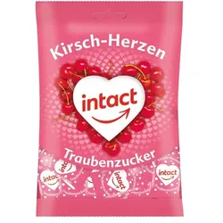 INTACT Traubenzucker Beutel Herzen 75 g