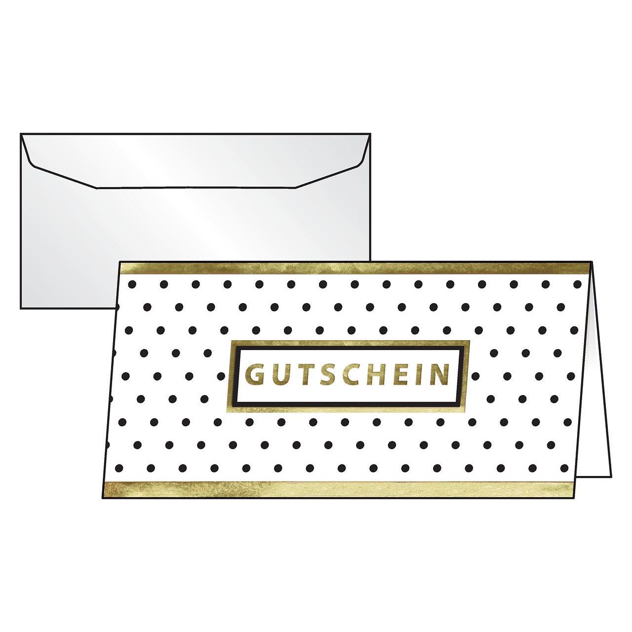 SIGEL 10 Gutscheine Golden Glimmer DIN lang