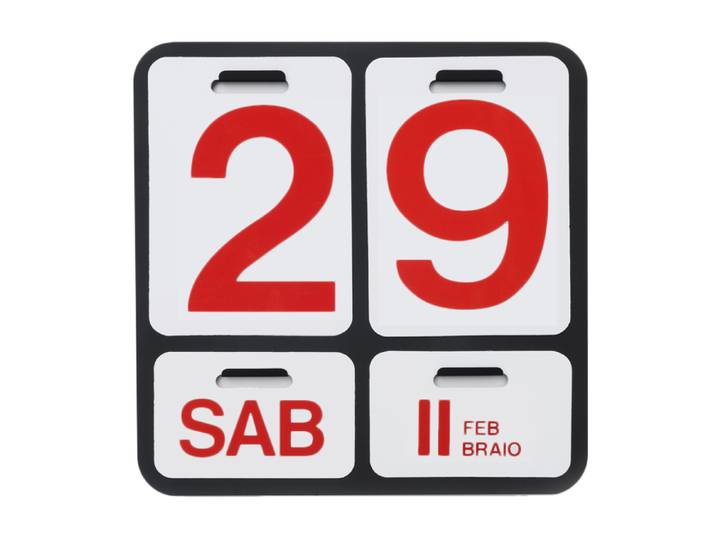 DANESE calendrier FORMOSA (Noir / rouge - Aluminium)