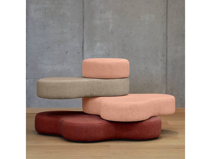 Élément d’assise amovible TAPA 109 x 62 x 80cm Rose foncé/Rouge/Rose vieilli