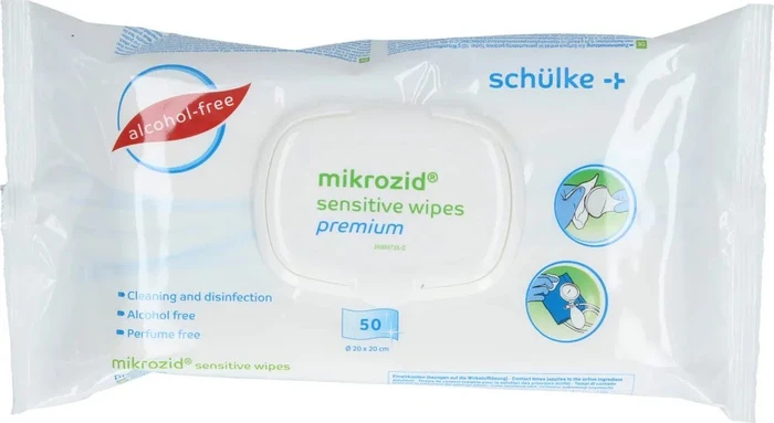 Mikrozid sensitive wipes premium Des.MP+Flä.Softp. 50 St Tücher