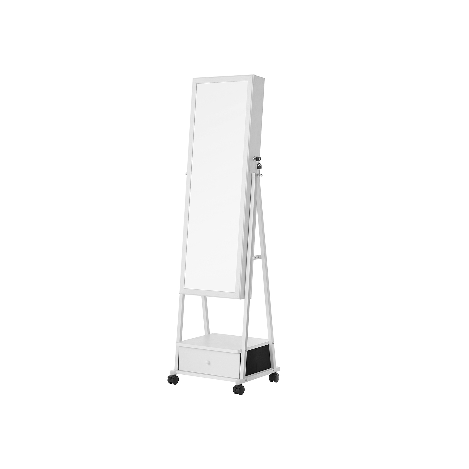 SONGMICS Abschließbarer Schmuckorganizer mit Schublade JJC004W02