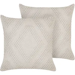 DEKOKISSEN 2er-Set Cremeweiß 45/45 cm Catalpa