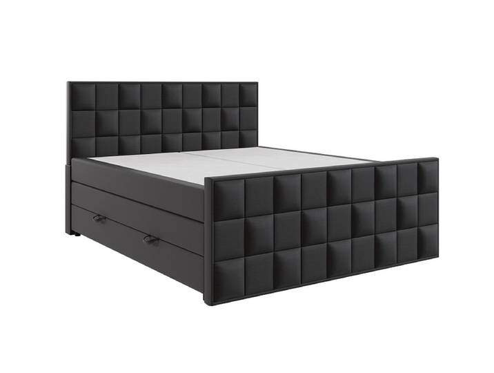 Boxspringbett ARIA schwarz 160x200cm halbfest