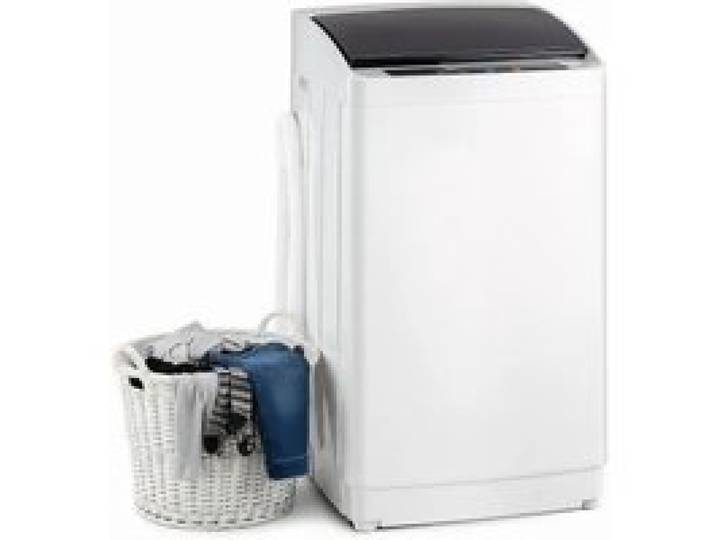 Lave-linge top - ALIGHTUP - 5KG - Eco - 400W - Intensif - Rapide Trs Faible conso - Gris clair