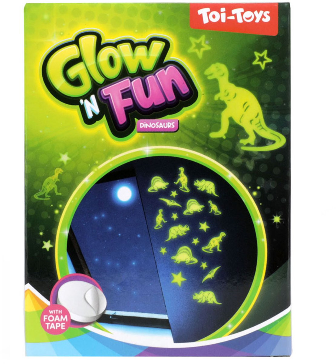 Glow n Fun Glow in the Dark Dino's Wanddecoratie voor de muur