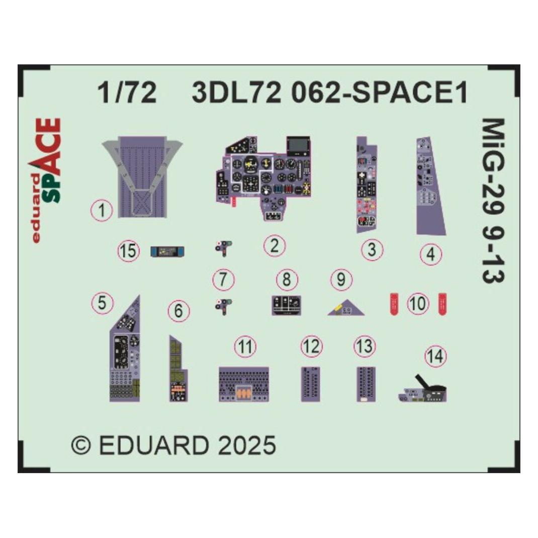 Eduard MiG-29 9-13 SPACE GREAT WALL HOBBY (3DL72062)