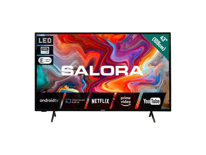Salora SMART43TV - Full HD TV 43 inch - Android TV 9 - Zwart