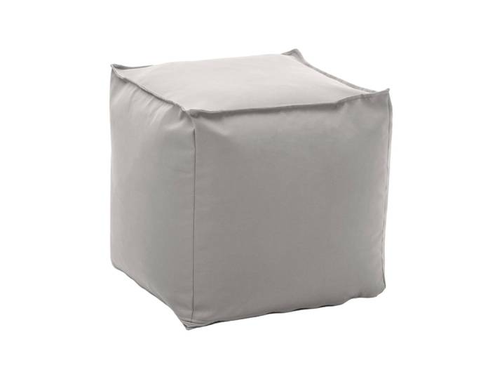 Pouf en tissu gris 45x45 cm