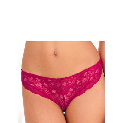 String VIVANCE "Mirabella", Damen, Gr. 44/46, Microtouch, pink, Microtouch, Obermaterial: 87% Polyamid, 13% Elasthan, körpernah, Unterhosen String, rundherum aus Spitze