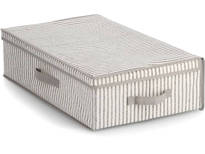 Aufbewahrungsbox ZELLER PRESENT Stripes , beige (natur), Masse(B/T/H):(61,5/38/16,5), Polypropylen, Aufbewahrungsboxen, Aufbewahrungsbox, Vlies, beige