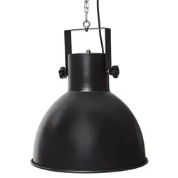 Perel Terrassen-Heizstrahler, 1500 W, Carbon, Deckenmontage, Kette, 1 Heizstufe, spritzwassergeschützt, industrieller Look, Metall, Schwarz