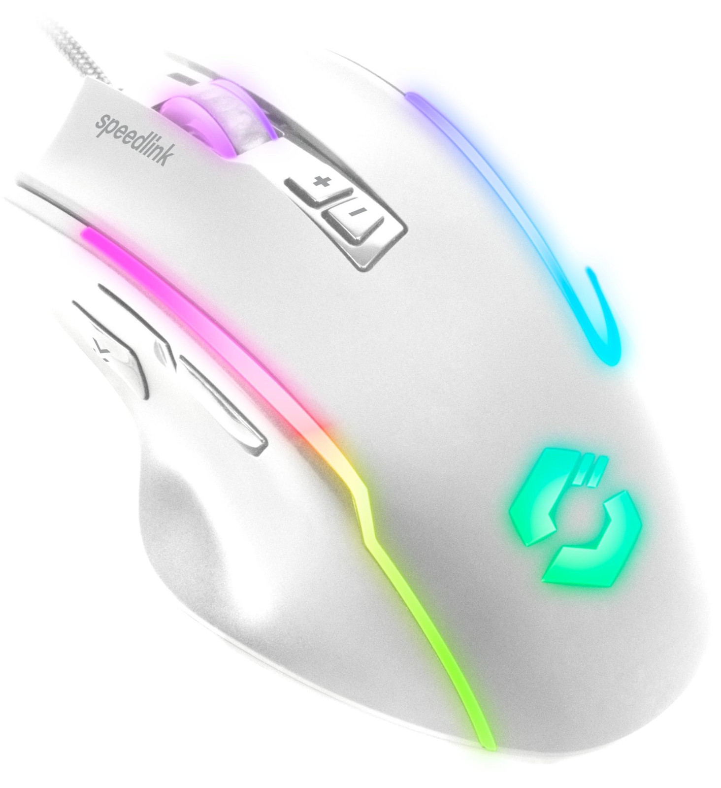 Speedlink DECUS Gaming Maus, 12800 DPI, USB, wit