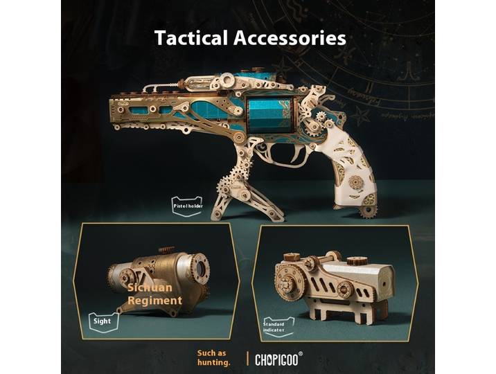 Revolver Steampunk de rêve pour garçon, haut de gamme, cadeau d'anniversaire exclusif, Puzzle fait à la main, modèle de jouet, décoration de bureau, petit ornement