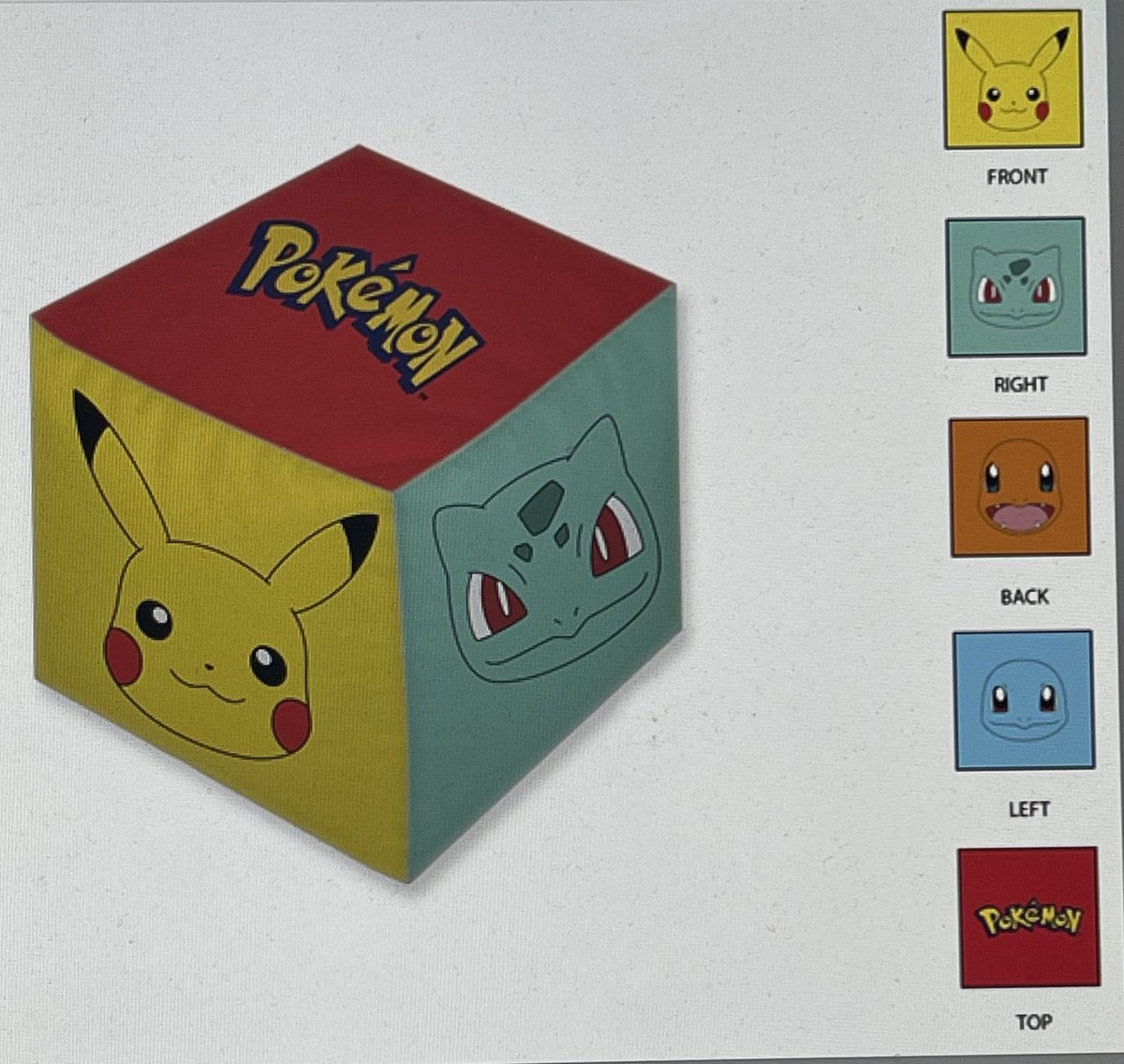 Pokemon Pikachu sierkussen kubus - Polyester