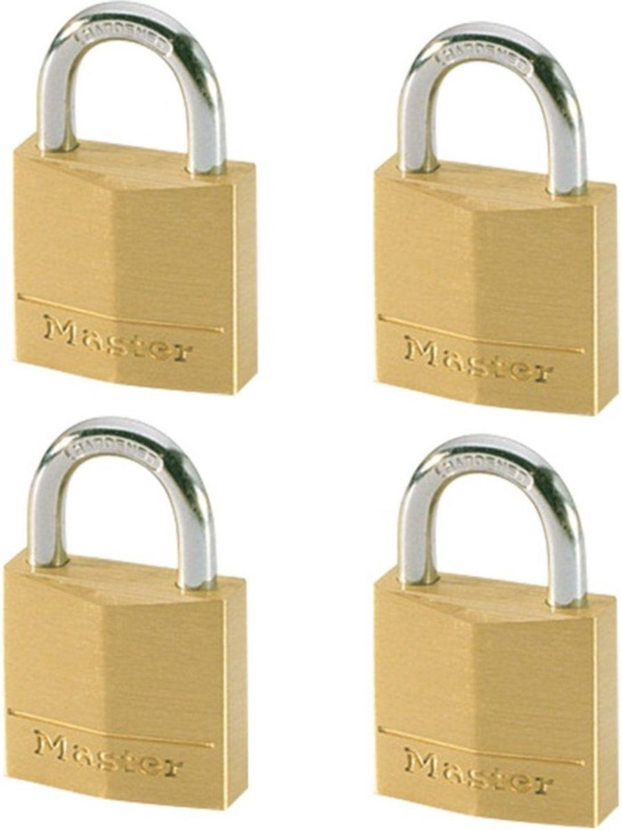 Master Lock 130EURD Hangsloten 30mm Gelijksluitend set van 4