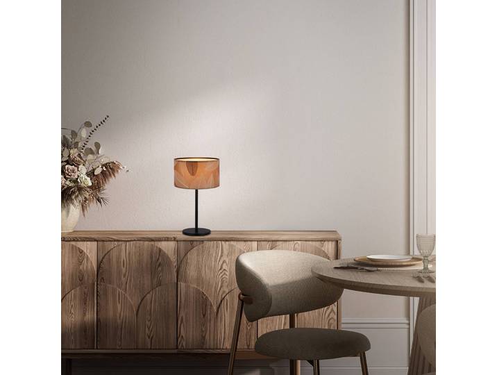 Briloner Tischlampe Mata, braun / rost, für Wohn- / Esszimmer, Metall