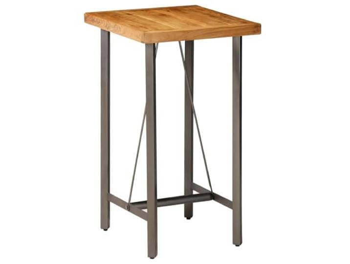 Bar-Set, 3-teilig, Tisch und 2 Stühle, recyceltes Teak, massiv Stahlrahmen, Industrie-Stil, massives recyceltes Teakholz, Fußstütze, einfache Reinigung, einfache Montage