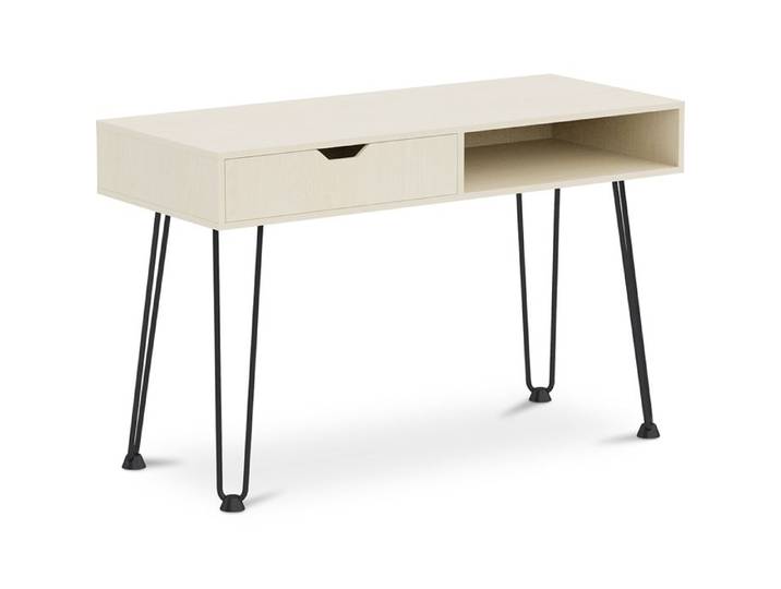 Bureau en bois Design pieds Hairpin scandinave - Hakon Bois naturel