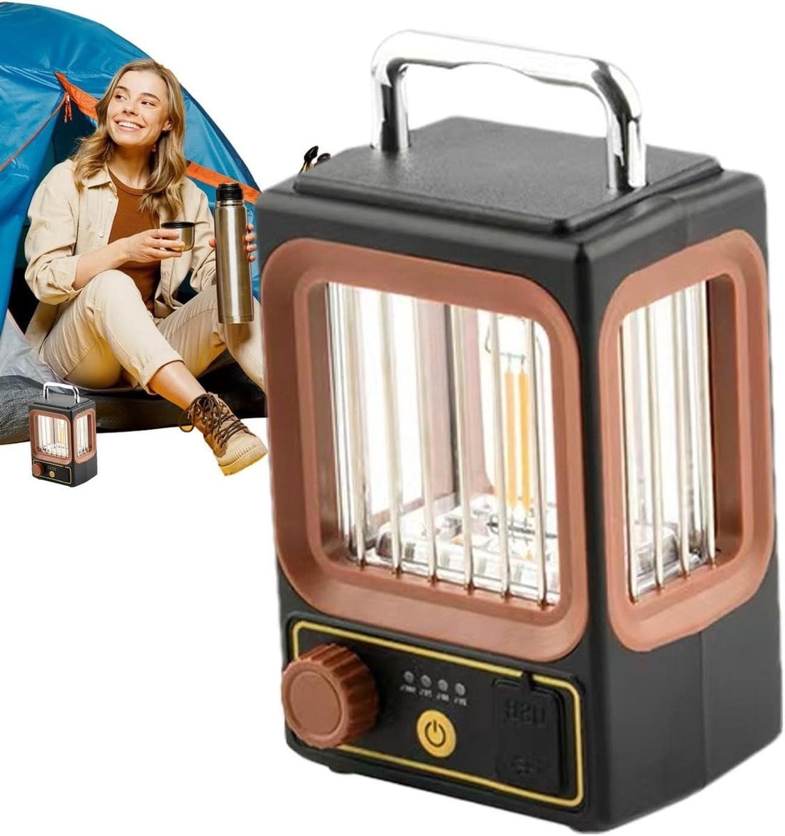 Solar Lantaarn LED Buitenverlichting Oplaadbaar via Zonne-energie Rood