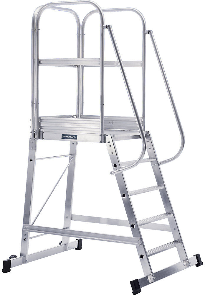 Handlauf, Aluminium, für 6 - 8 stufige Podestleiter eurokraft pro