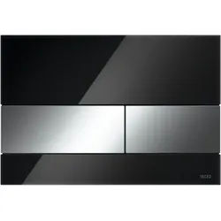 TECE TECEsquaresquare Betätigungsplatte 9240807 Glas schwarz, Tasten chrom glänzend